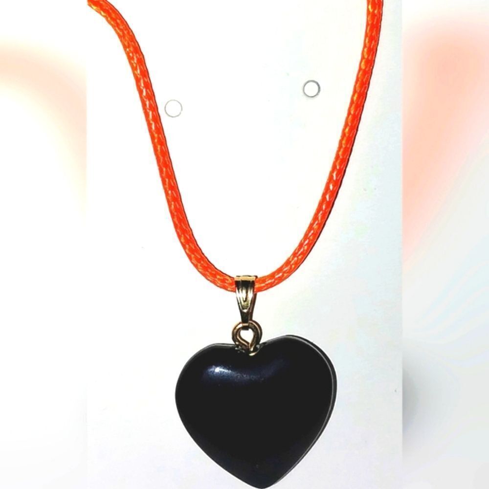 Vintage Beautiful Glass Heart Necklace for Adults and Kids